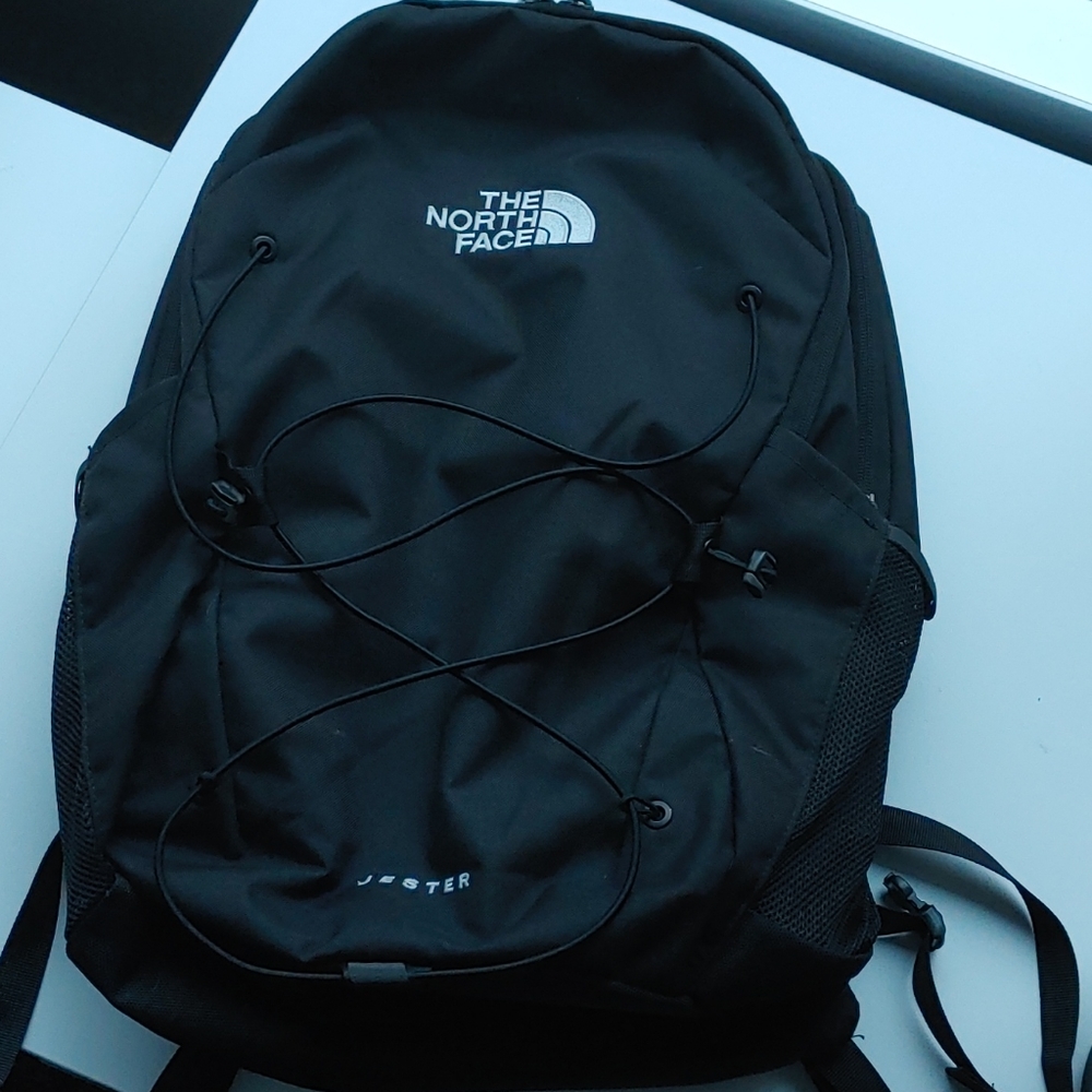 North face black backpack
